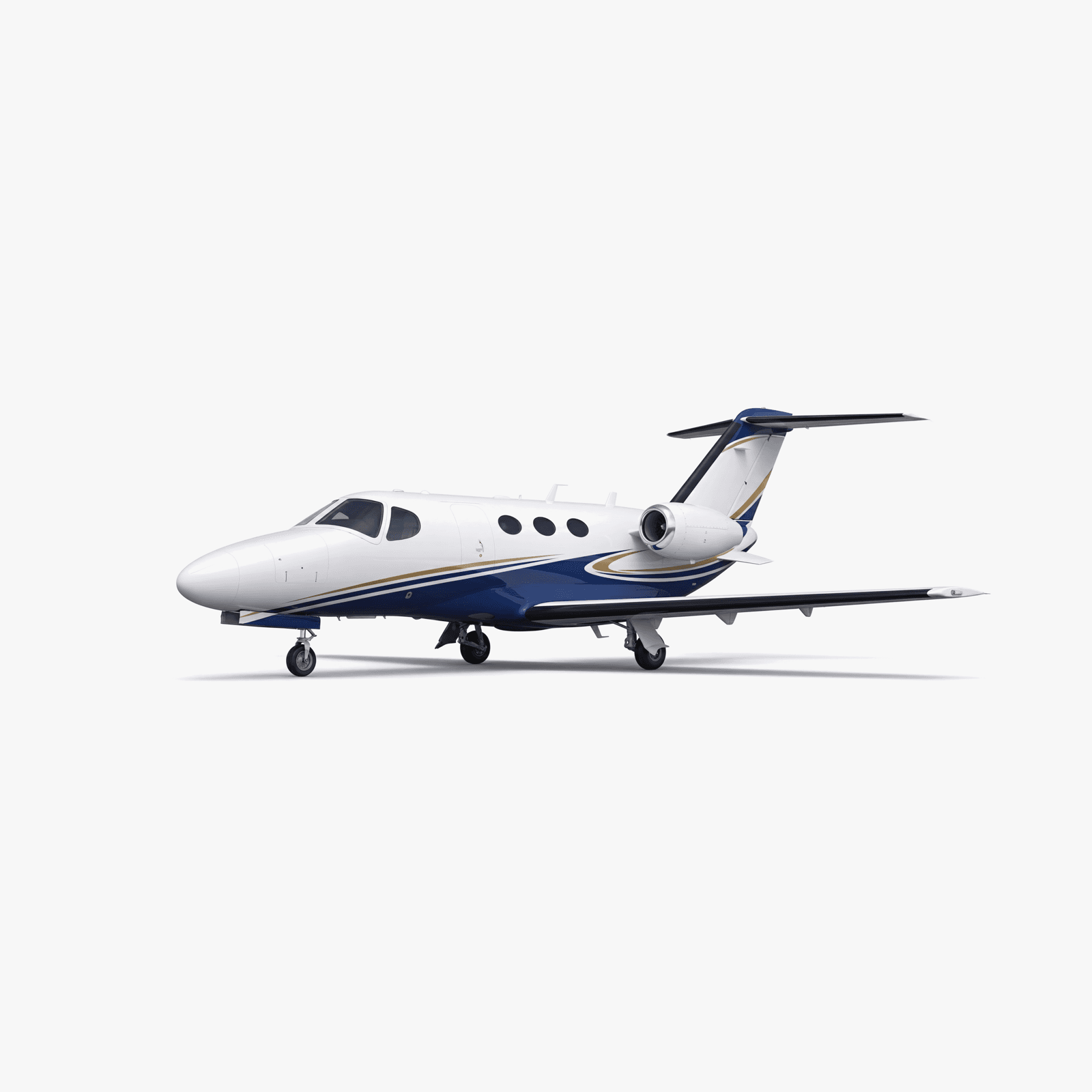 Citation Mustang very light jet 3D view showing sleek fuselage and low-wing design
